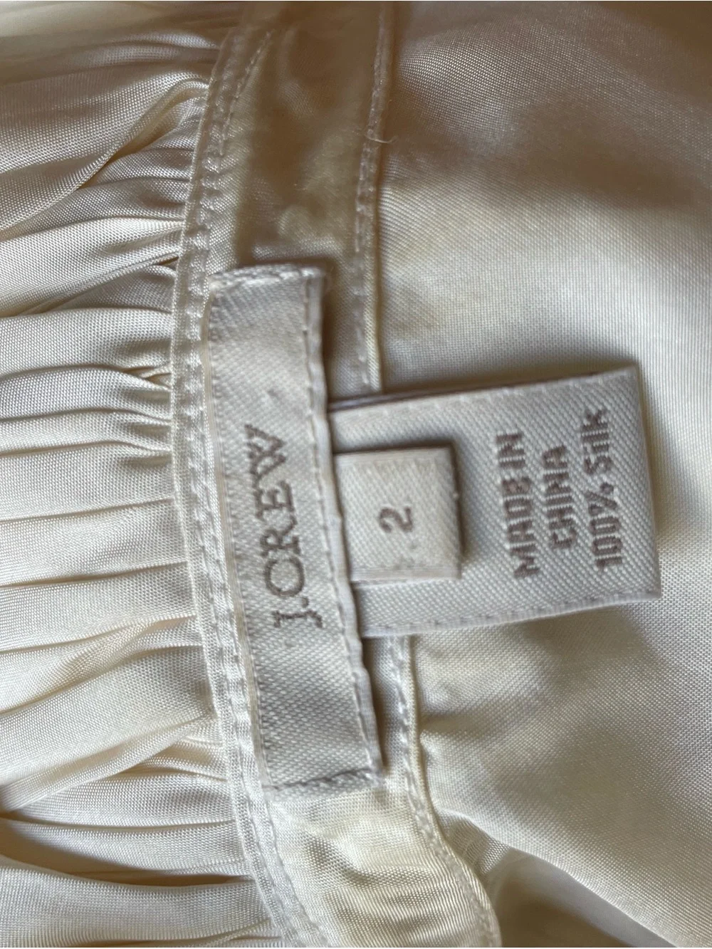 J. Crew Cream Ruffle-Front Sleeveless Camisole - Picture 3 of 3